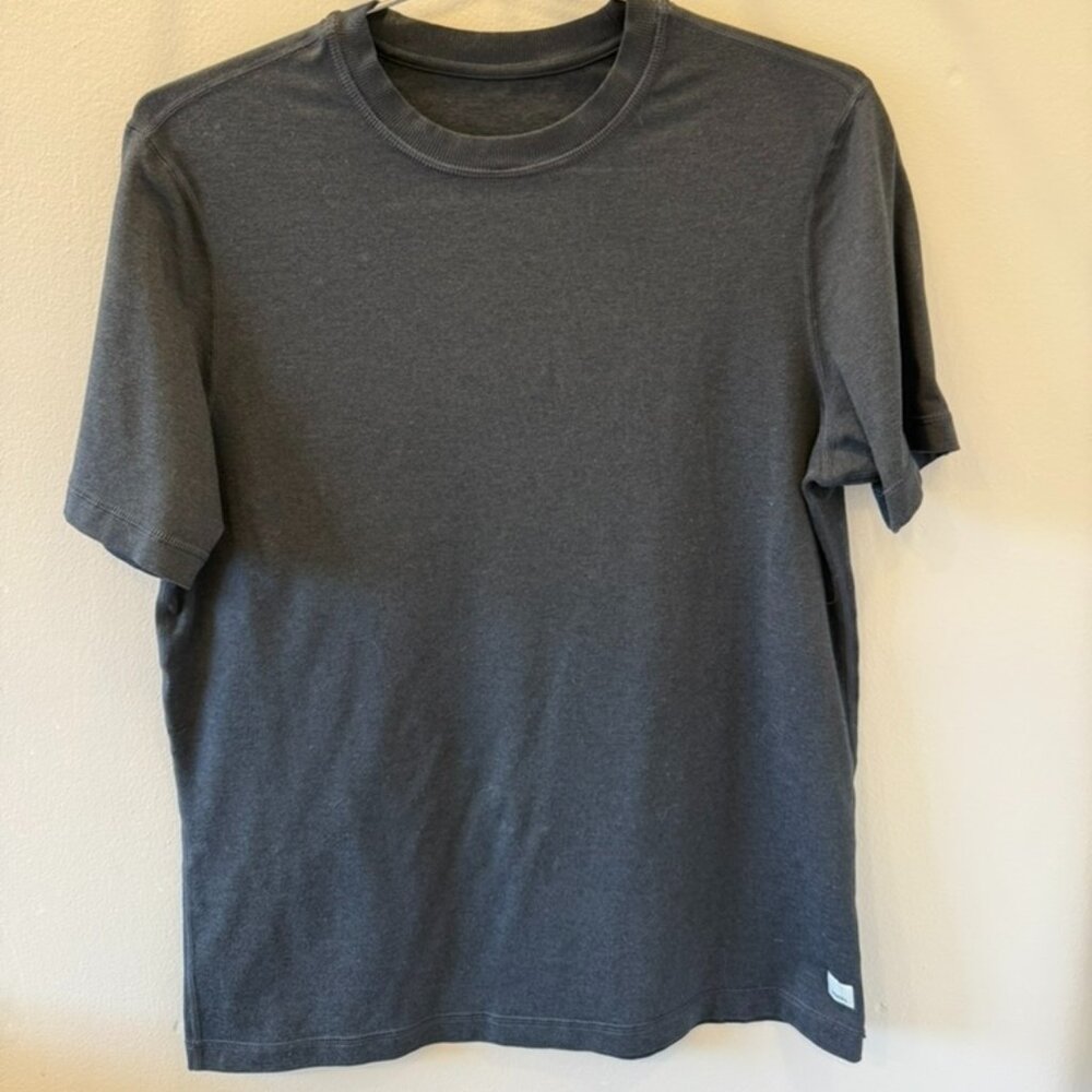 Vuori Short Sleeve Ponto Performance Tee Color Black Heather Size Small